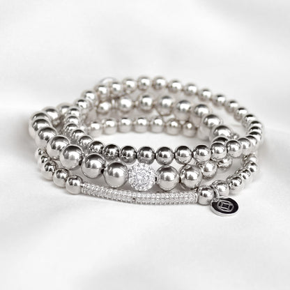 Coming Up Silver 3 Pc Bracelet Stack