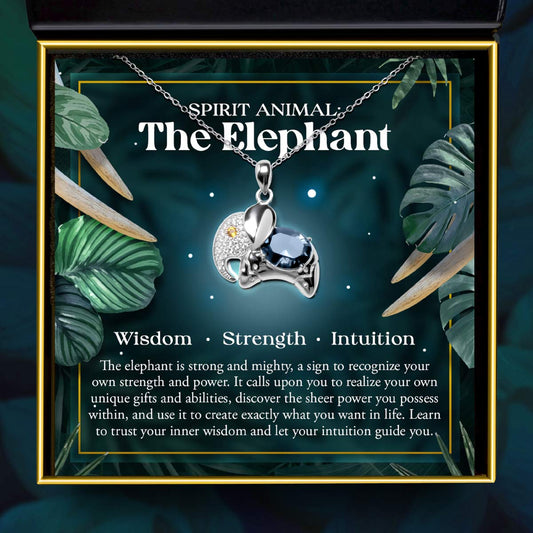 Swarovski Crystal Spirit Animal Elephant Necklace Gift Set