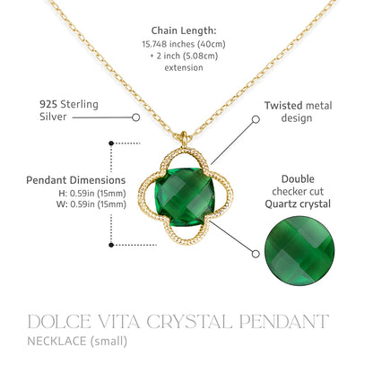 Dolce Vita Crystal Pendant Necklace (Small)