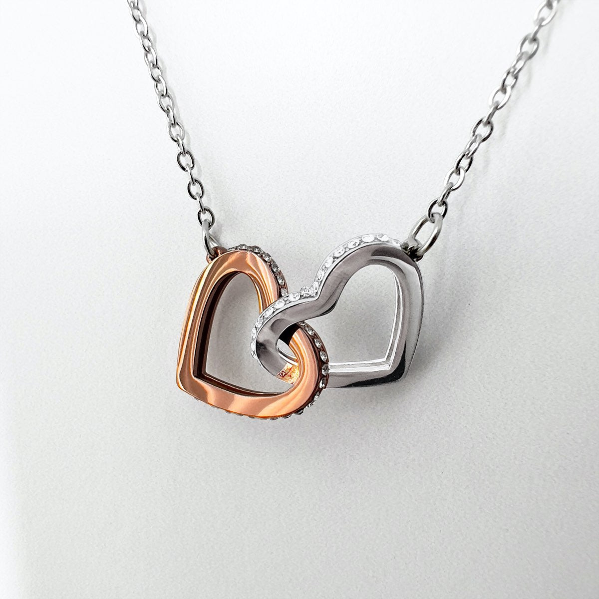 To My Beautiful Daughter, Whenever You Feel Overwhelmed - Interlocking Hearts Necklace Gift Set