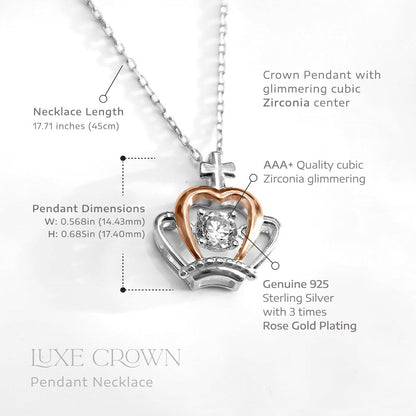 To My Badass Maid Of Honor - Luxe Crown Necklace Gift Set