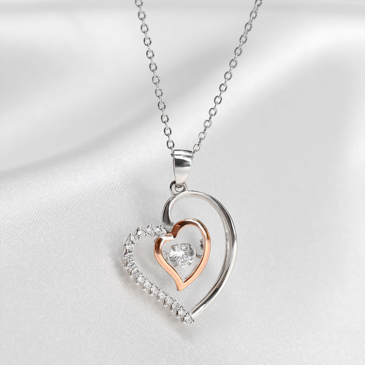 To My Lovely Wife On Her Birthday - Luxe Heart Necklace Gift Set