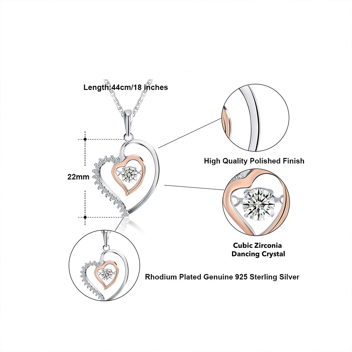 Daughter Noun - Luxe Heart Necklace Gift Set