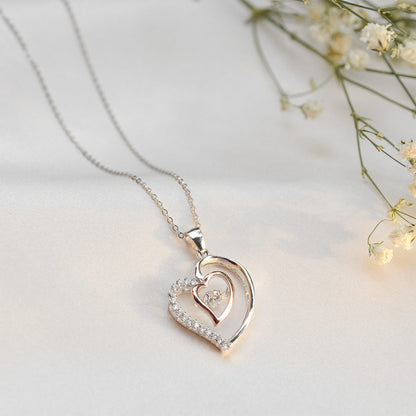 To My Lovely Wife On Her Birthday - Luxe Heart Necklace Gift Set