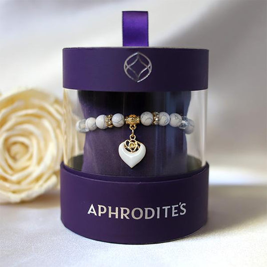 Aphrodites Window Box  - White Rose Beaded Bracelet