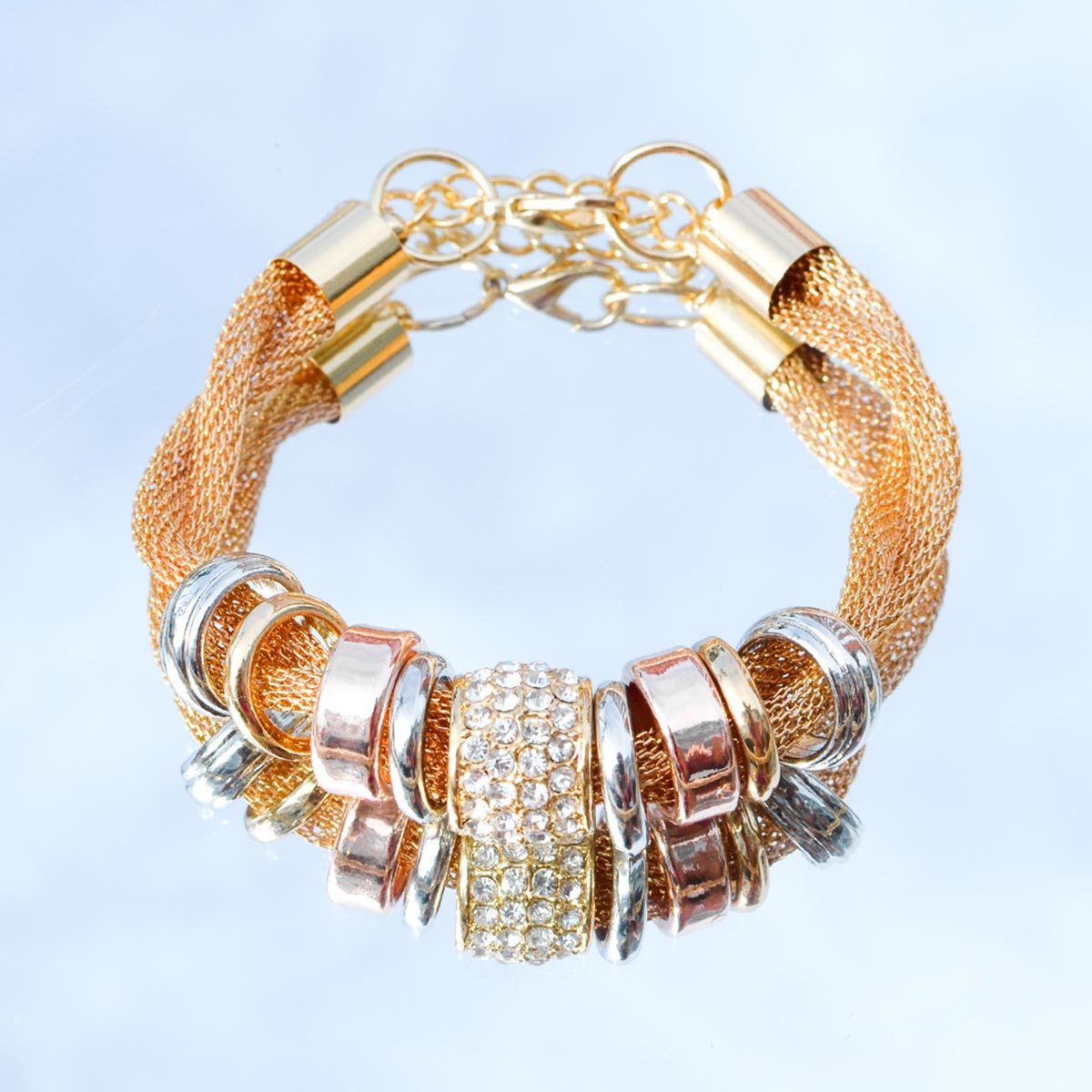 Entwined Gold Metal Bracelet