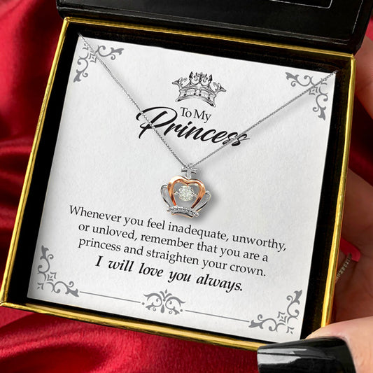 To My Princess - Luxe Crown Necklace Gift Set