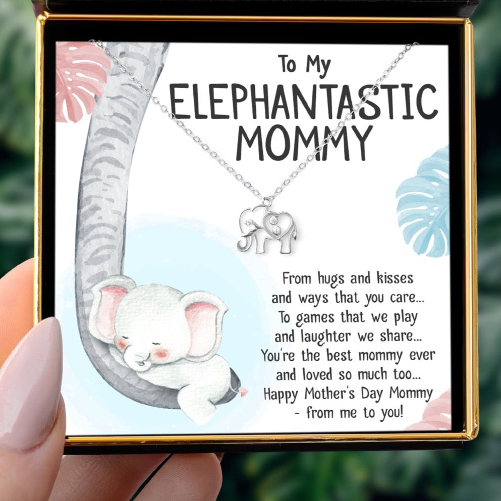 Elephantastic Mommy - Mini Elephant Necklace Gift Set