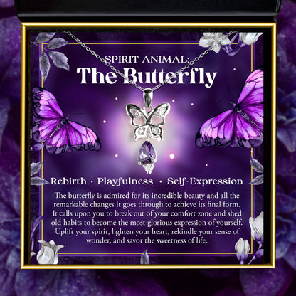 Swarovski Crystal Spirit Animal Butterfly Necklace Gift Set