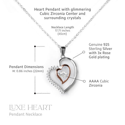 To My Mum - Luxe Heart Necklace Gift Set