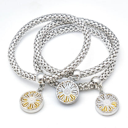 Silver Daisy Charm Bracelets
