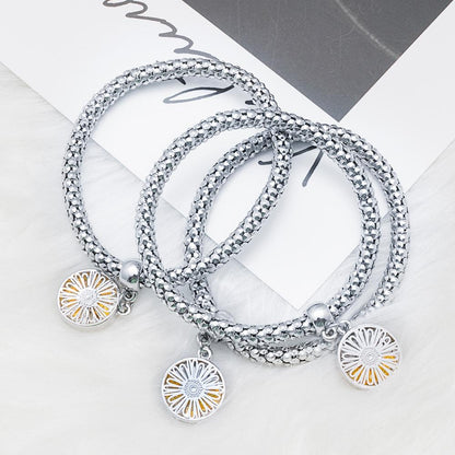 Silver Daisy Charm Bracelets