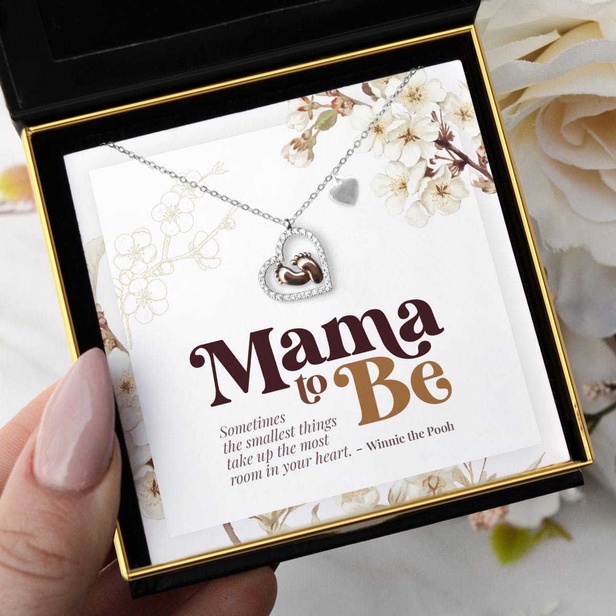 Mama To Be - Baby Feet Necklace Gift Set